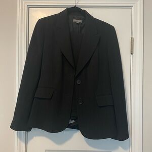 Ann Taylor Black Blazer with light stripes
